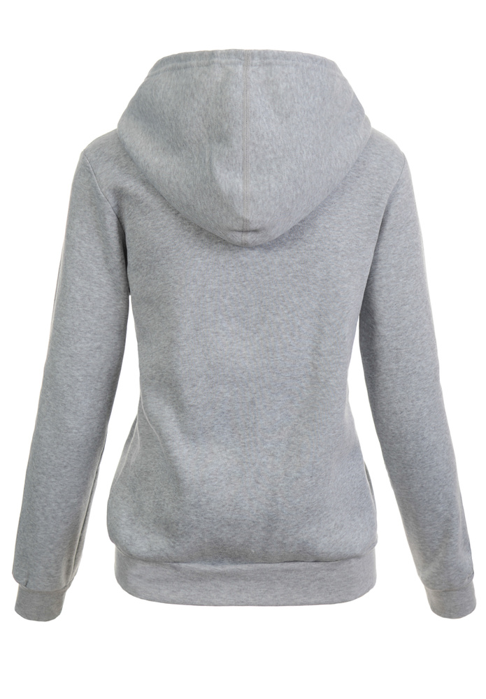 Damska Bluza Z Kapturem Rozsuwana Jasno Szara