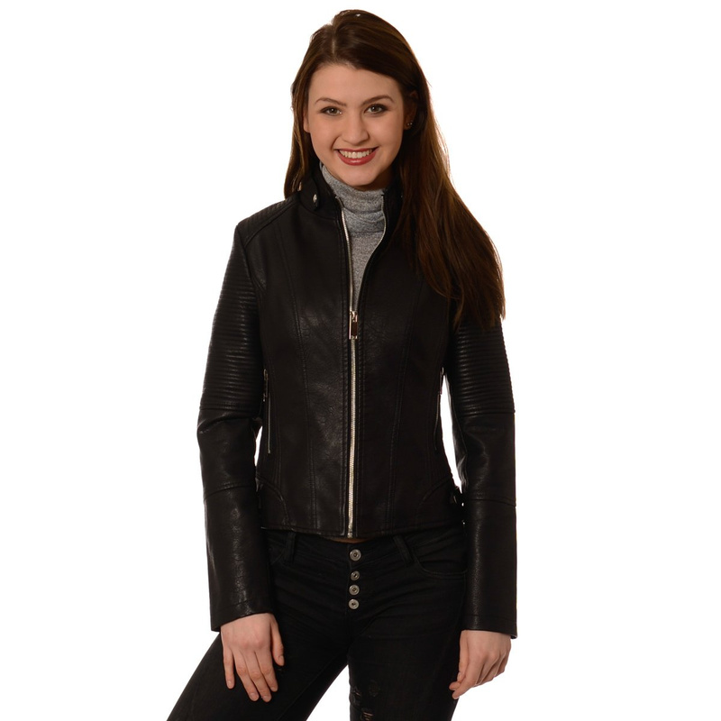 Piękna Damska Kurtka Ramoneska Jovita Czarna