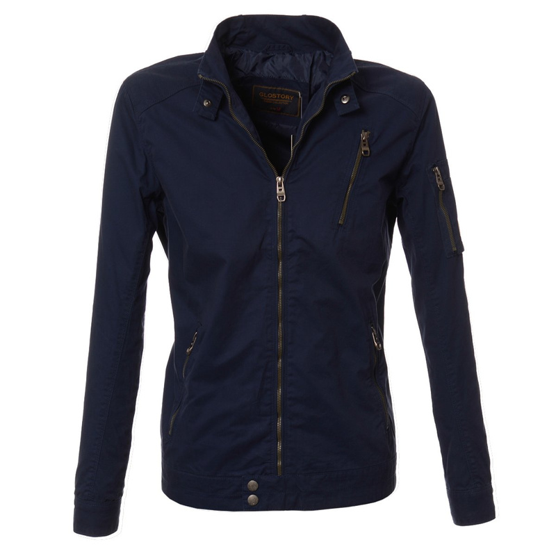 Męska Wiosenna - Jesienna Kurtka Tomas Niebieska