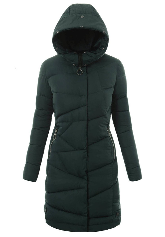 Damska Zimowa Kurtka Ortalionowa Miriam Zielona