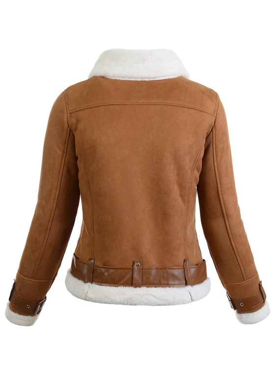 Damska Zimowa Kurtka Kożuszek Daisy Brązowy