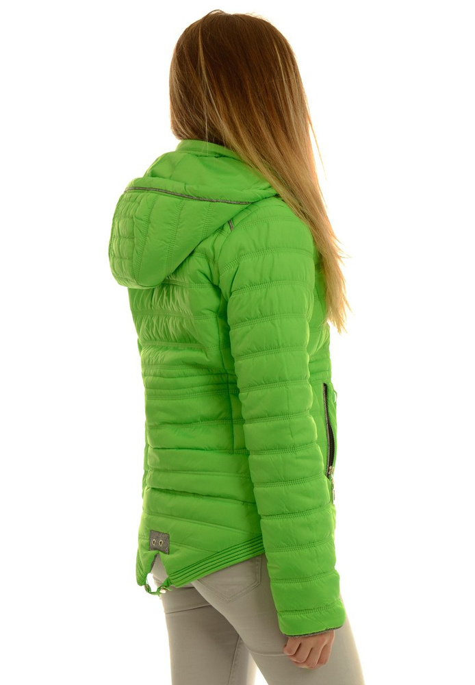Damska Jesienna Wiosenna Kurtka Zielony Neon