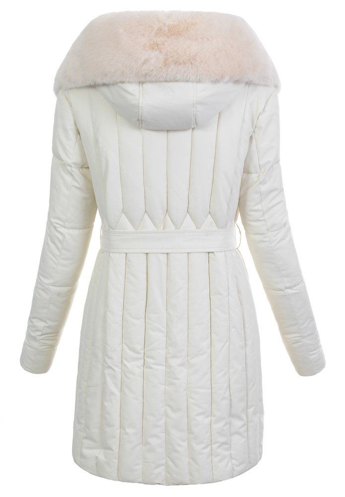 Damska Kurtka Zimowa Milena Ecru