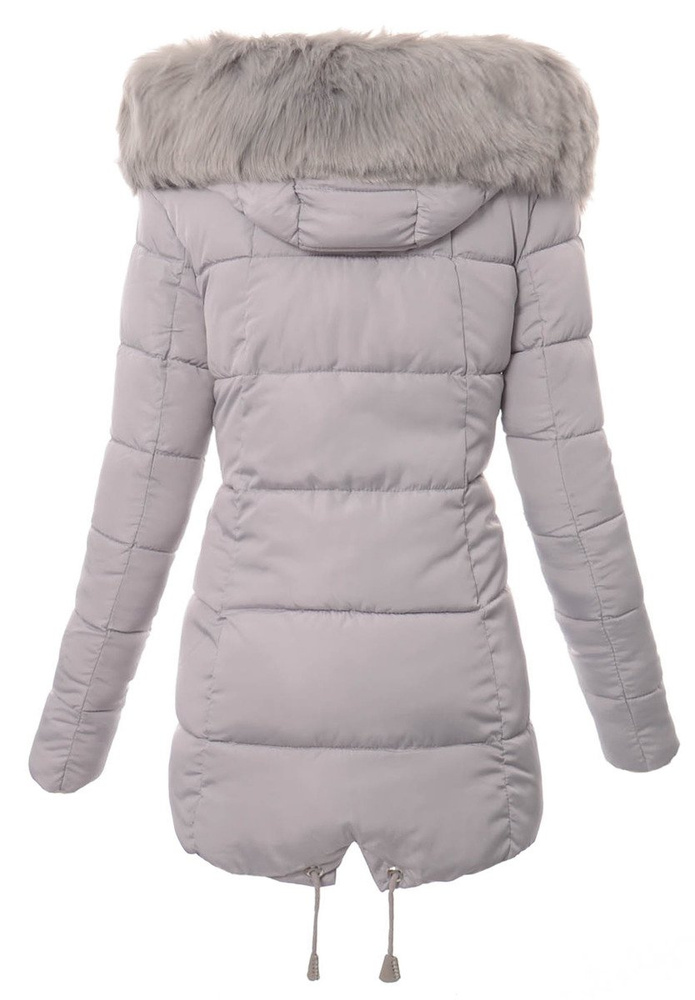 Damska Zimowa Kurtka Ortalionowa Szara