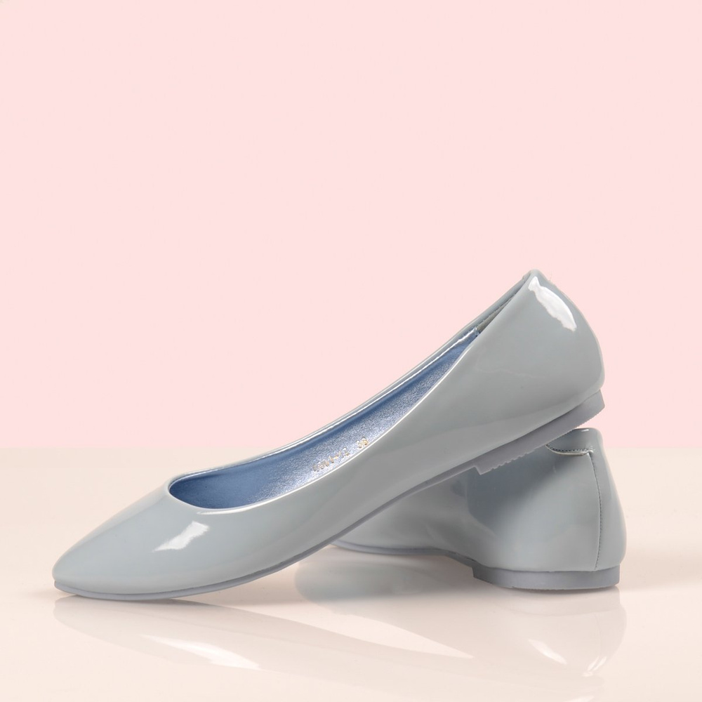 Damskie Buty Baleriny Pastelowe Clarisse Niebieskie