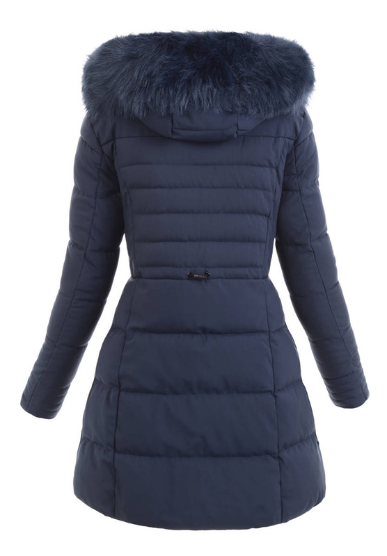 Damska Kurtka Zimowa Ortalionowa Janina Granatowa
