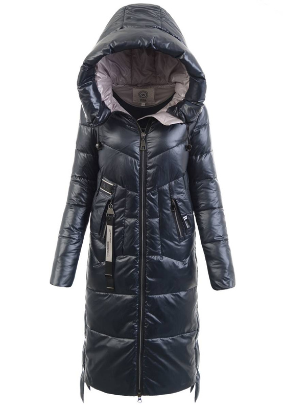 Damska Kurtka Ortalionowa Długa Narcyza Granatowa