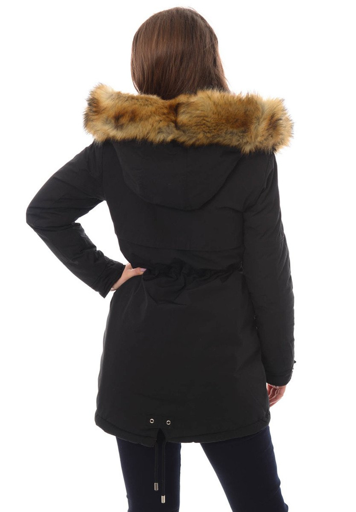 Damska Dwustronna Zimowa Kurtka Ortalionowa Molly Czarna