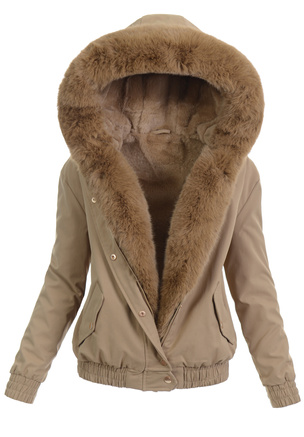 Damska Kurtka Parka Zimowa Alessia Jasno Brązowa