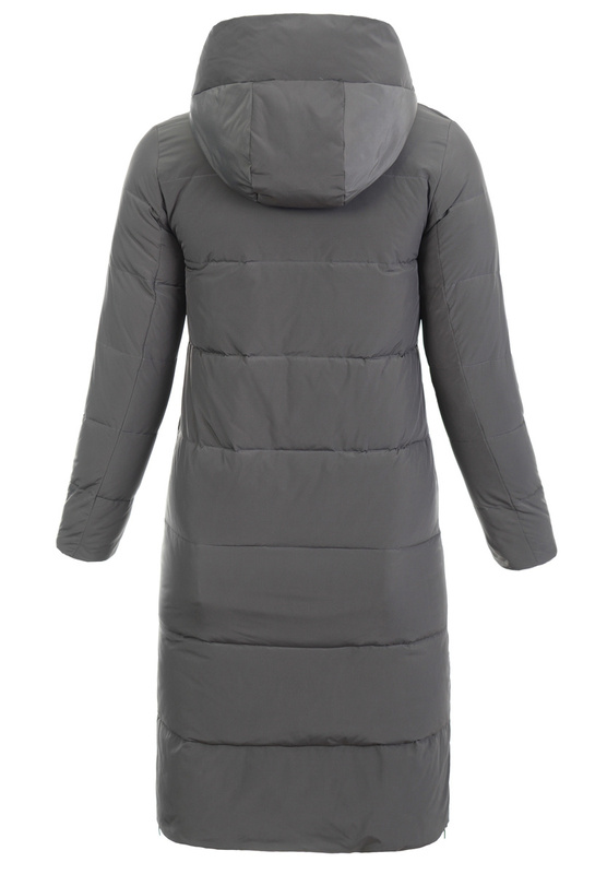 Damska Kurtka Pikowana Długa Florencja Szara