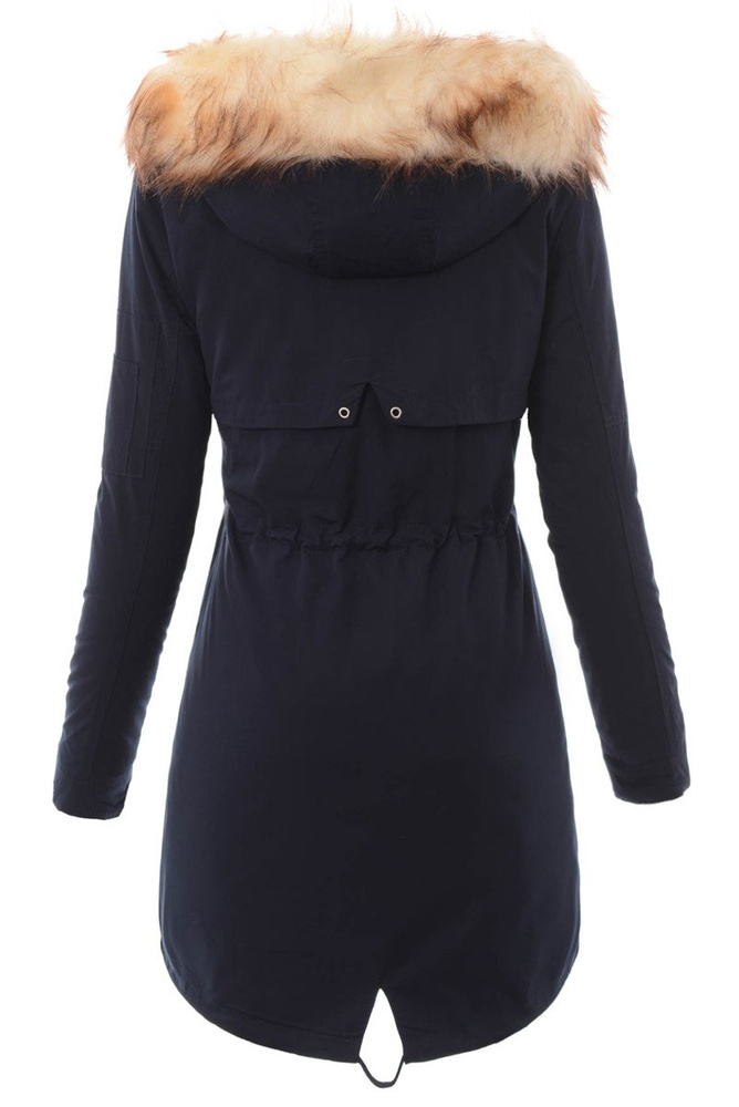 Damska Kurtka Parka Zimowa 2w1 Berta Granatowa