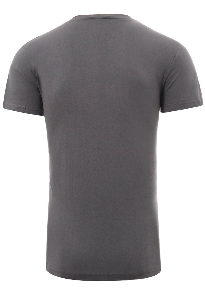 Męska Koszulka T-Shirt Gładki Szary