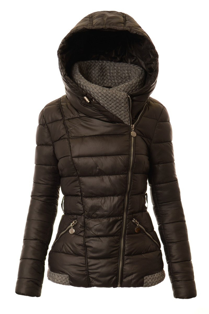 Damska Zimowa Ortalionowa Kurtka Alisa Czarna