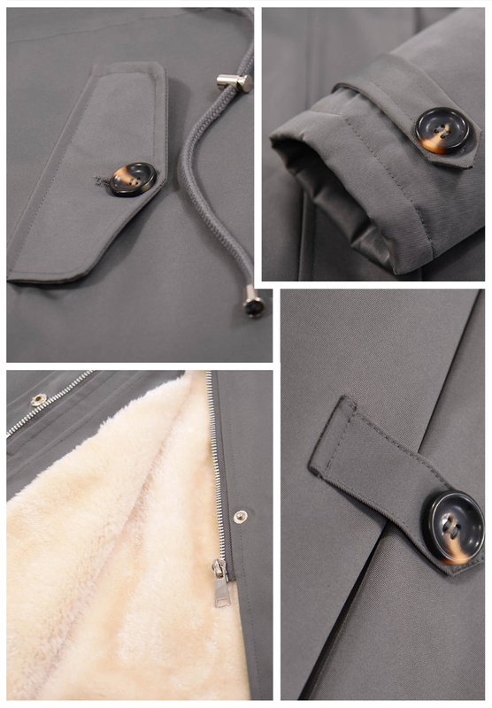 Damska Kurtka Parka Zimowa Selena Szara