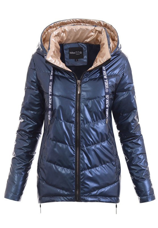 Damska Wiosenna Kurtka Rozalia Granatowa