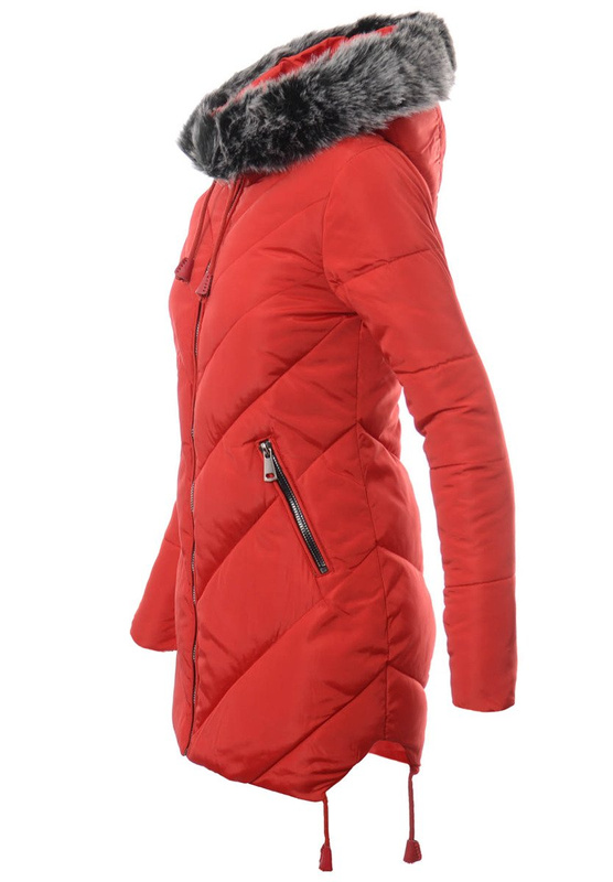 Damska Zimowa Kurtka Ortalionowa Lucyna Czerwona