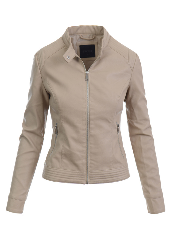 Damska Kurtka Ramoneska Nataly Bezowa