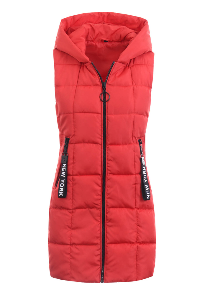 Damska Kamizelka Bezrękawnik Marietta Czerwony