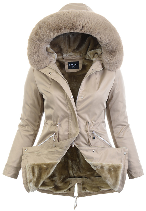 Kurtka Parka Zimowa Elżbieta Beżowa