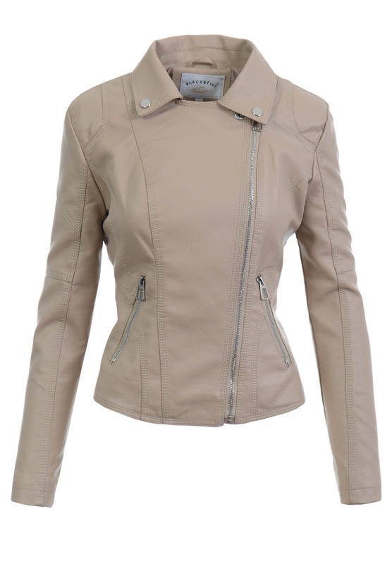 Damska Kurtka Ramoneska Zoya Beżowa