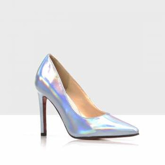 Niebieskie Szpilki Lu Boo Hologramowe