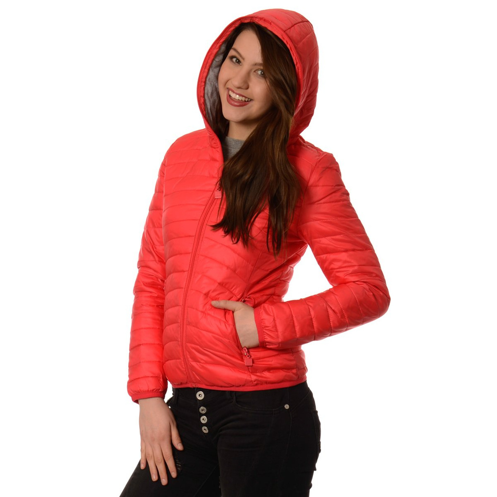 Damska Wiosenna - Jesienna Kurtka Ortalionowa Veronica Malinowa