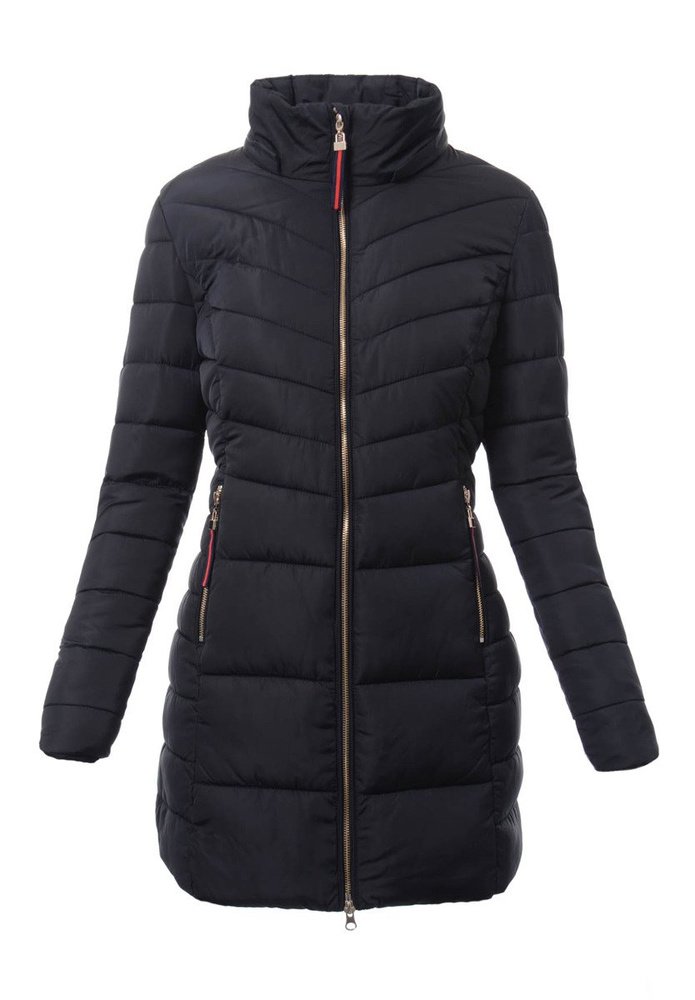 Damska Długa Zimowa Kurtka Ortalionowa Sylwia Granatowa