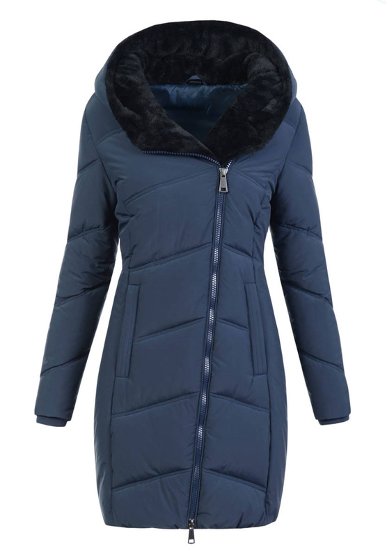 Damska Ortalionowa Kurtka Małgosia Granatowa
