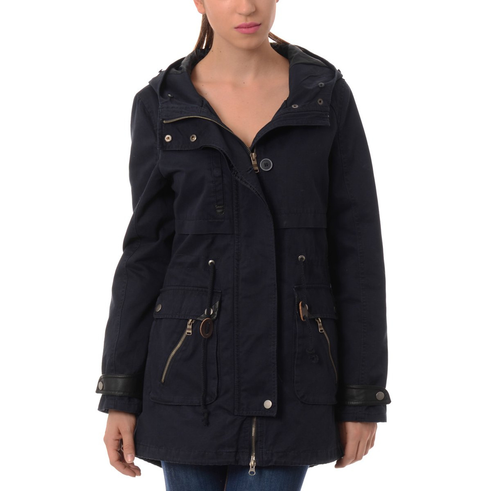 Damska Kurtka Parka Zimowa 2w1 Granatowa (489)