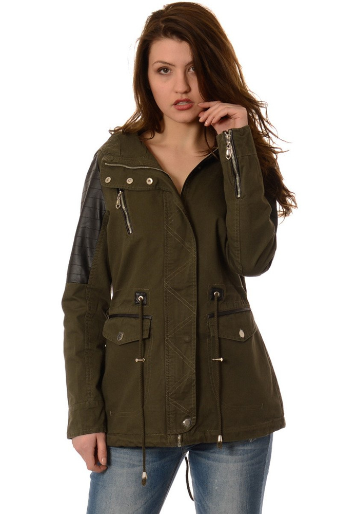 Damska Kurtka Parka Przejściowa Clarisse Zielona