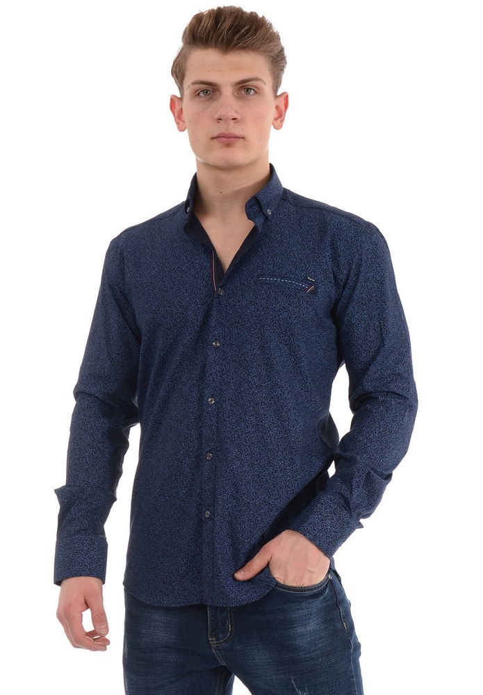 Męska Koszula Granatowa