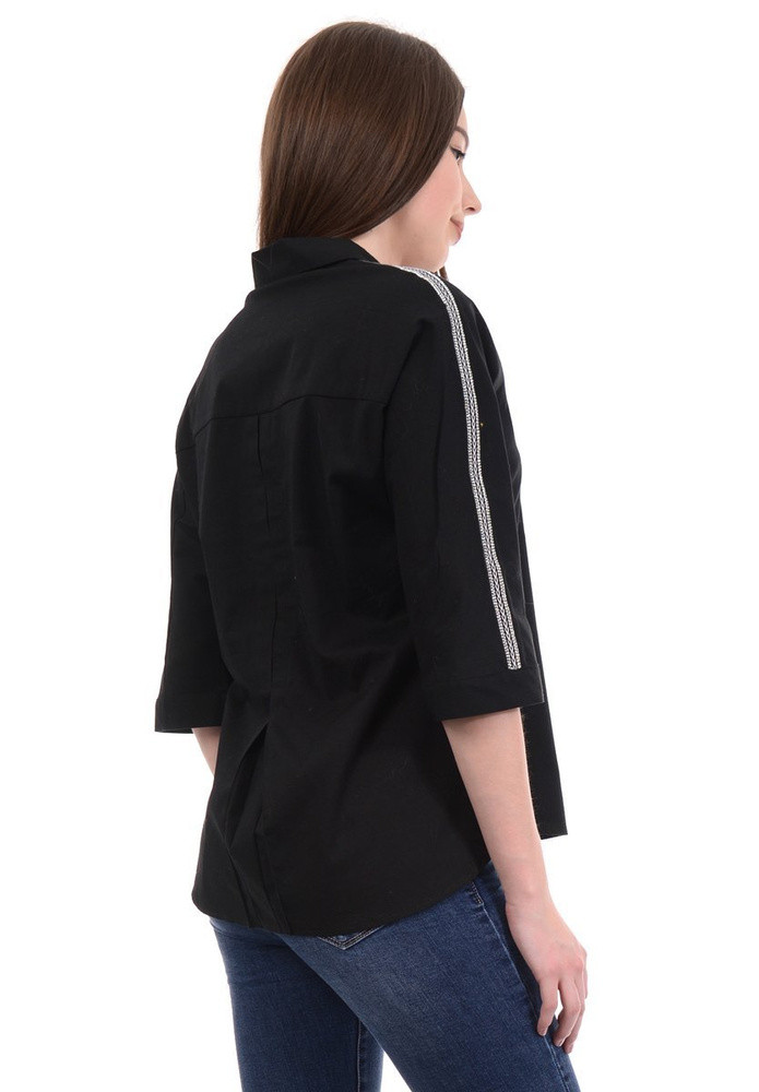 Damska Bluzka Koszula Czarna