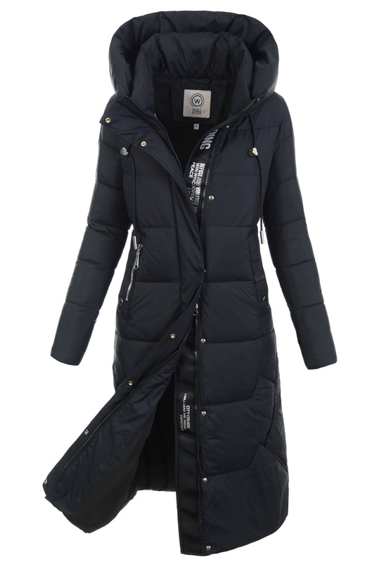 Damska Kurtka Ortalionowa Długa Luiza Czarna
