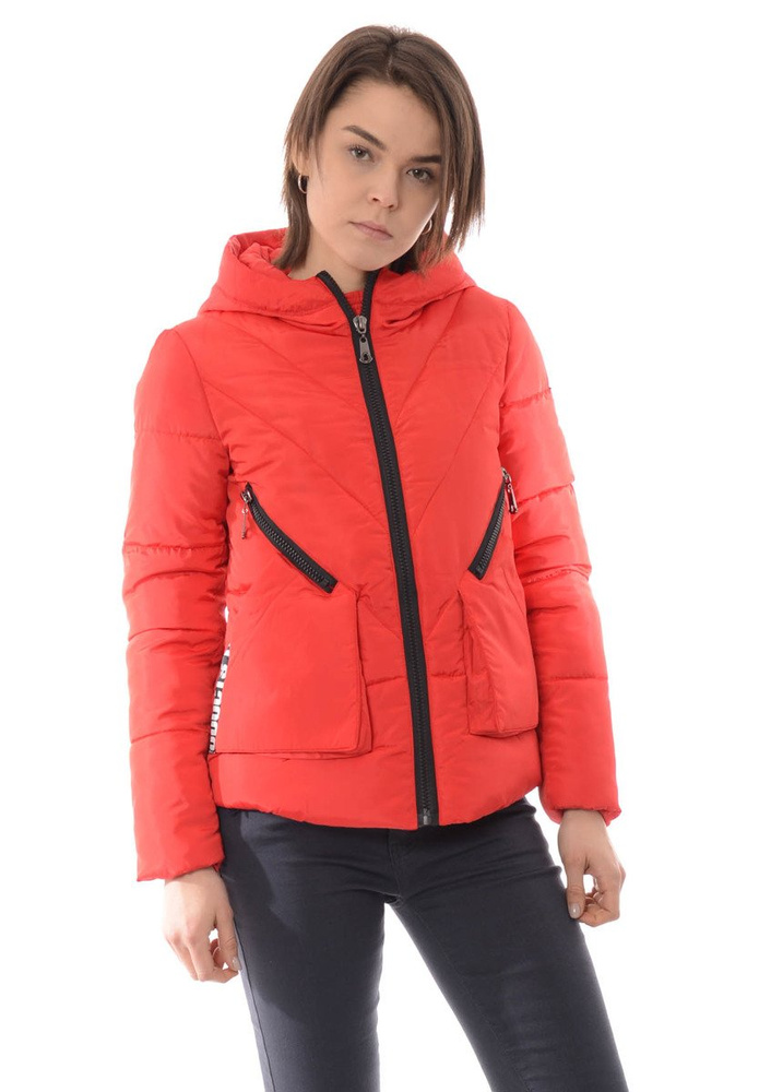 Damska Zimowa Kurtka Ortalionowa Ludmiła Czerwona