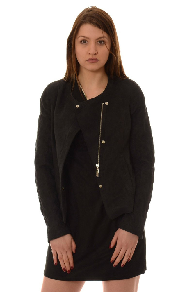 Ramoneska Martha Czarna z Zamszu