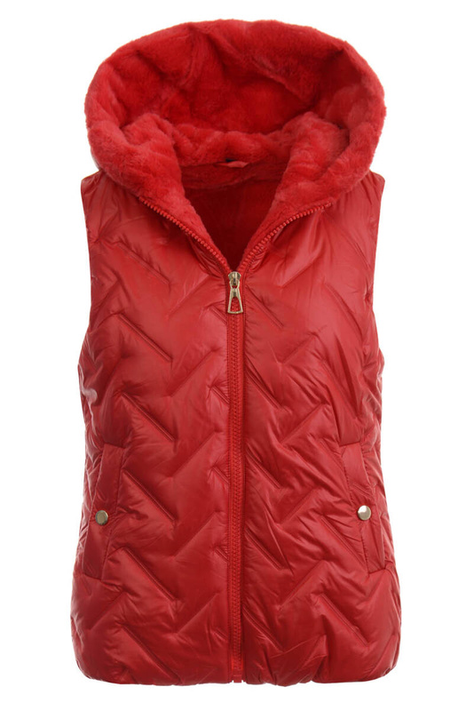 Damska Kamizelka Bezrękawnik Marie Czerwony