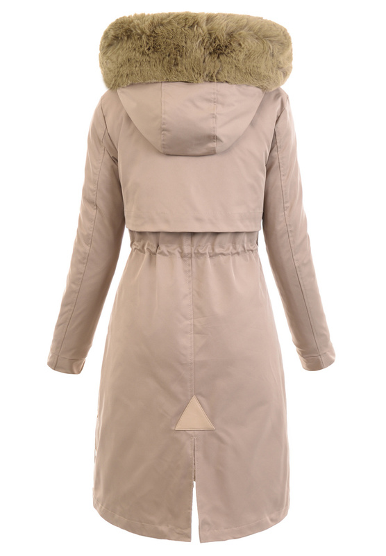 Damska Kurtka Zimowa Parka 2w1 Magdalena Beżowa