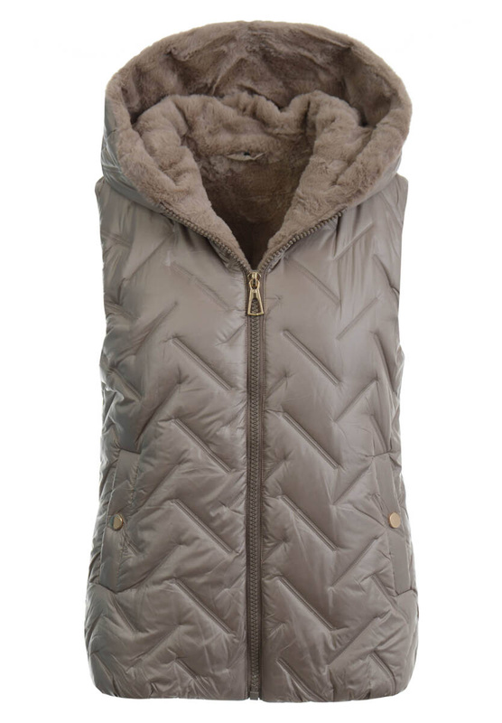 Damska Kamizelka Bezrękawnik Marie Cappuccino