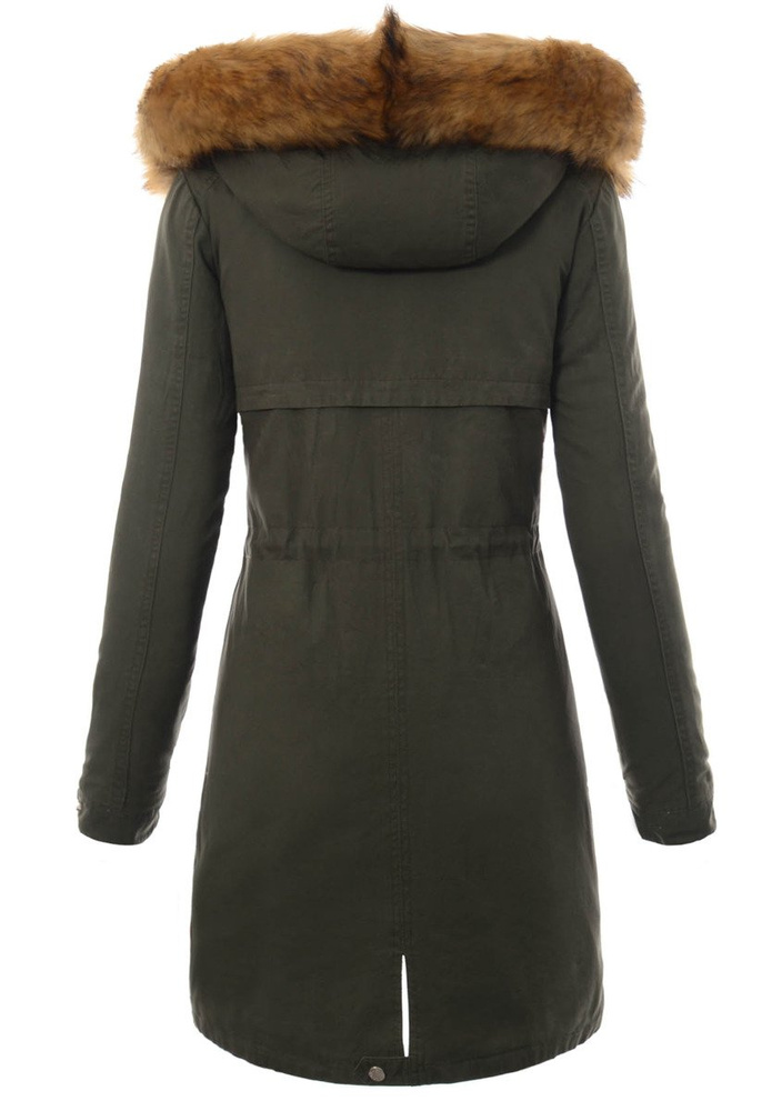 Damska Kurtka Parka Zimowa 2w1 Nataly Zielona