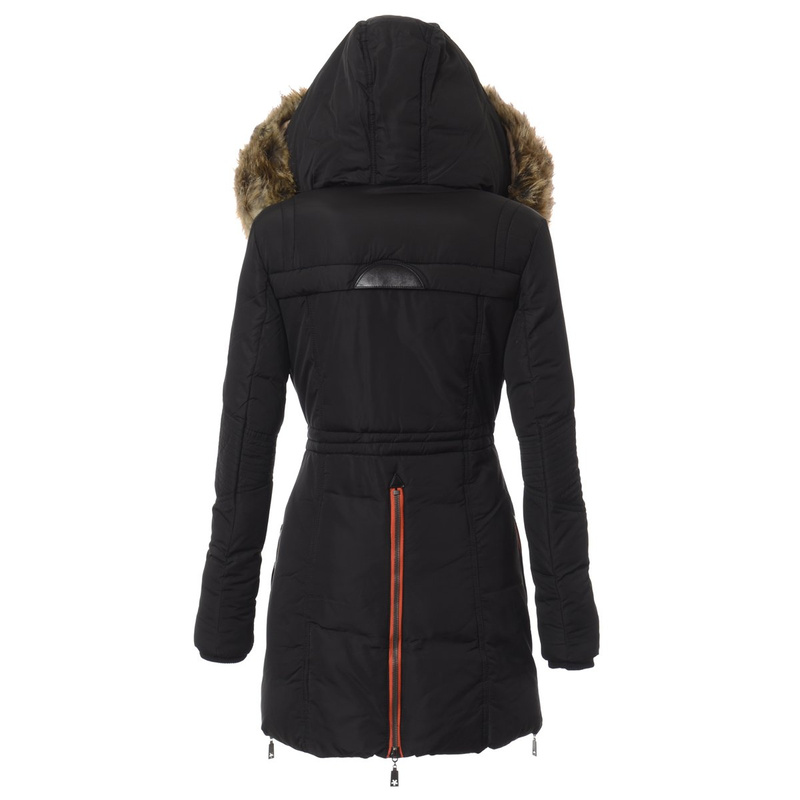 Damska Zimowa Kurtka Płaszczyk Czarna