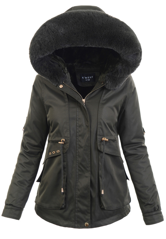Damska Kurtka Parka Renata Zielona
