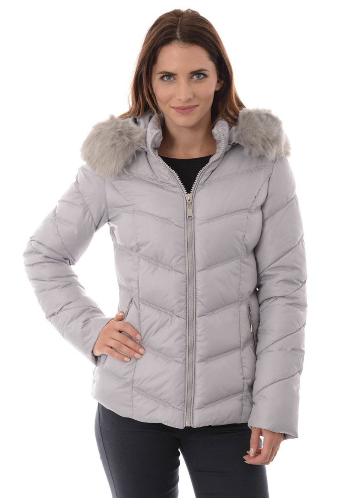 Damska Zimowa Kurtka Ortalionowa Szara