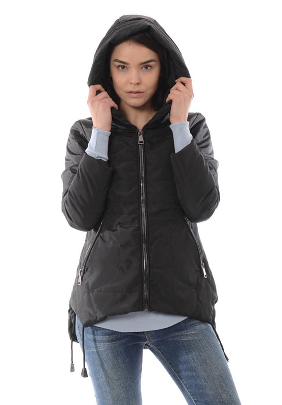 Damska Wiosenna Ortalionowa Kurtka Tola Czarna