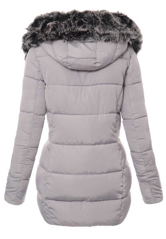 Damska Zimowa Kurtka Ortalionowa Melani Szara