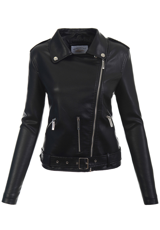 Damska Kurtka Ramoneska Aisha Czarna