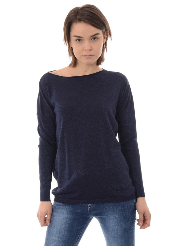 Damska Bluzka Oversize Granatowa