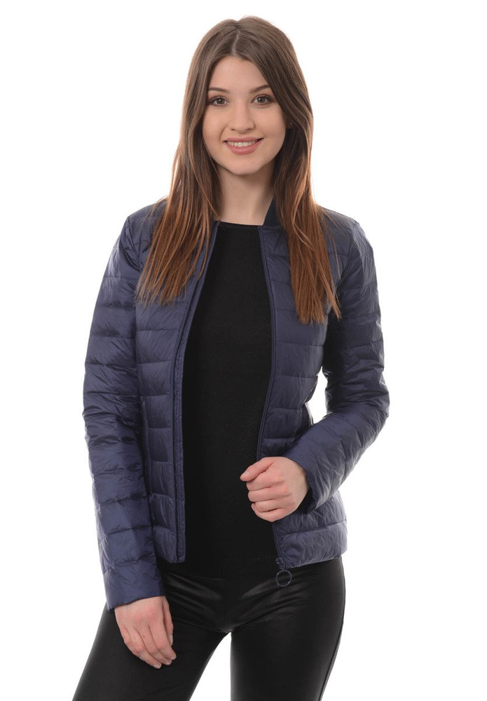 Damska Puchowa Wiosenna Kurtka Kornelia Granatowa