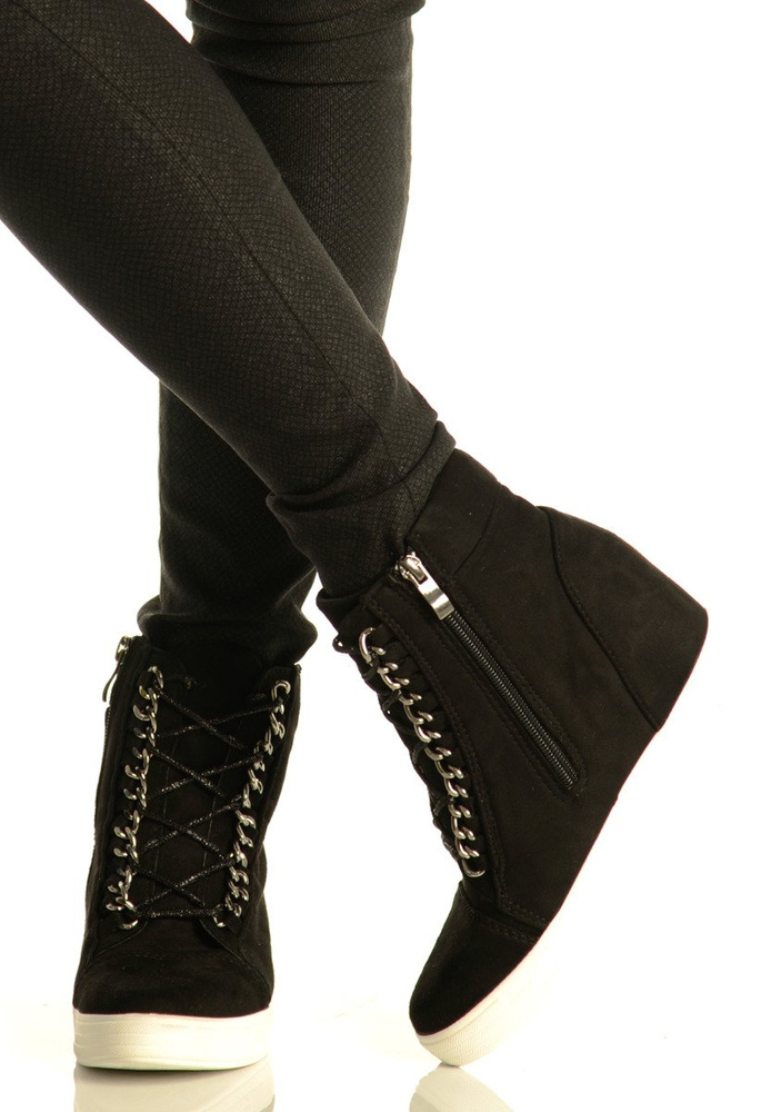 Damskie Botki Sneakersy Anna Czarne