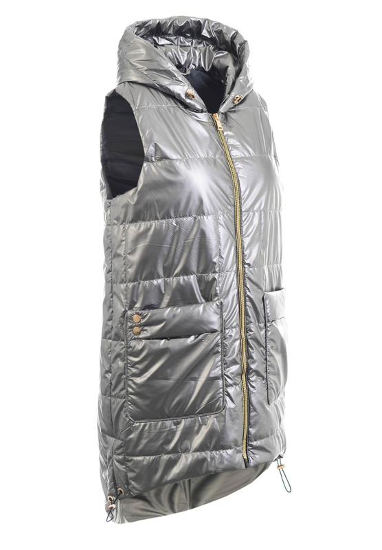 Damska Kamizelka Bezrękawnik Marcjanna Grafitowa