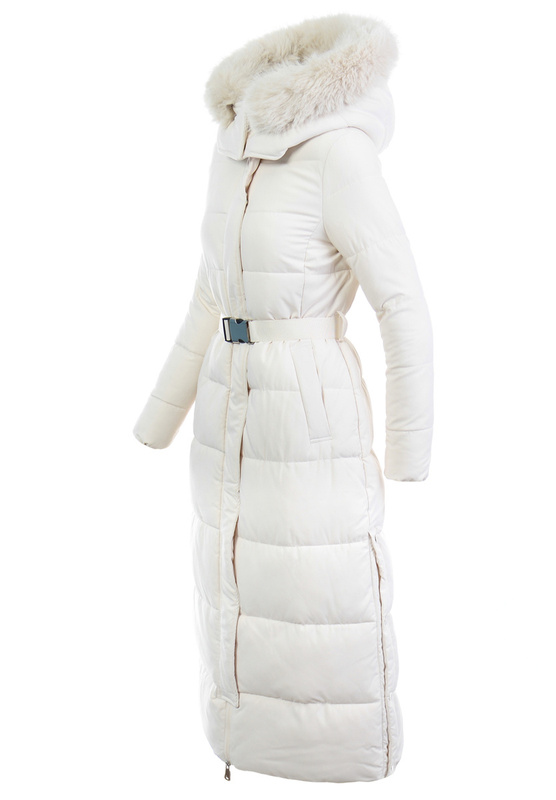 Damska Kurtka Ortalionowa Długa Lorena Ecru